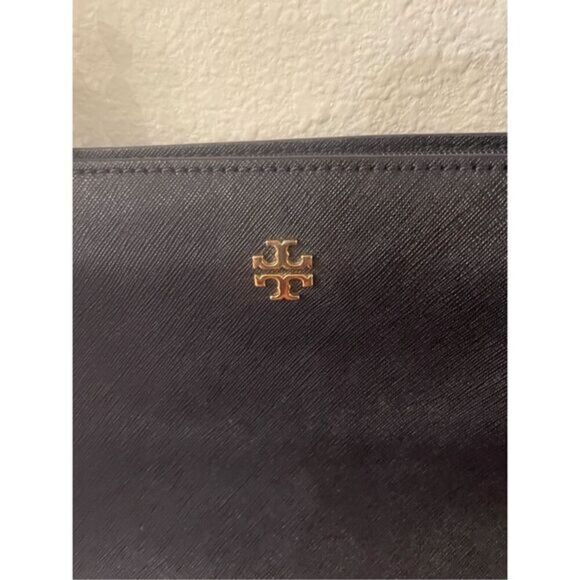 Tory Burch Navy Leather Tote - Picture 3 of 9